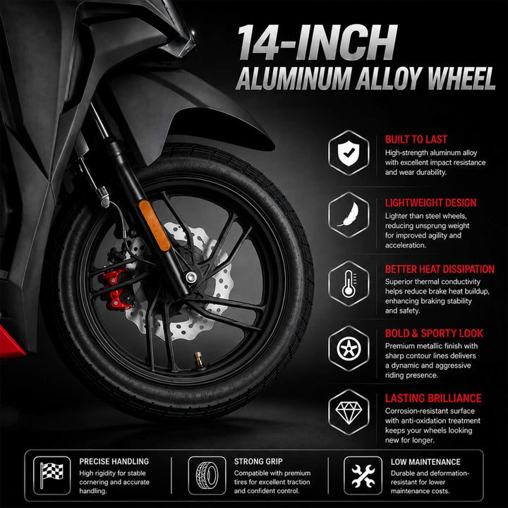 Free Shipping! X-PRO Capri 150cc Moped Scooter with 14in Aluminum Wheels, Electric/Kick Start! Large LED Lights!
