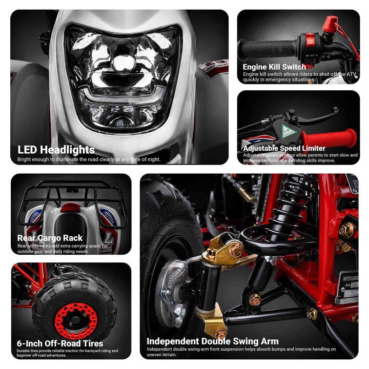 Free shipping! X-PRO 110cc  ATV with Automatic Transmission, with Remote Control! Rear Rack!