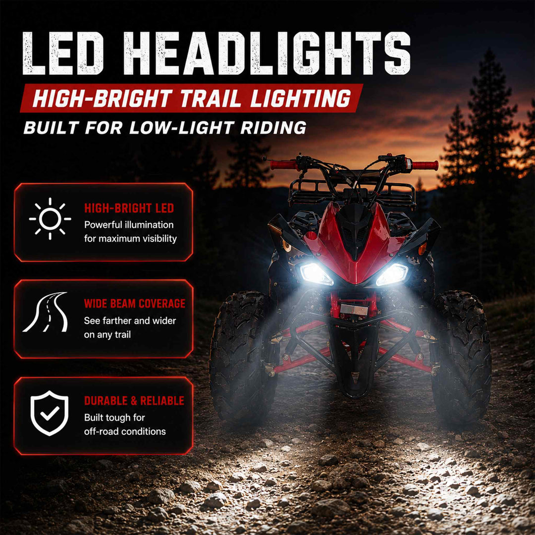 Free Shipping! X-PRO Leopard 125cc ATV with Automatic Transmission w/Reverse, Remote Control! Big 19in/18inTires!