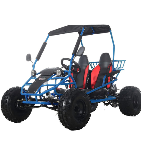 Free Shipping! X-PRO Rover 150 Go Kart with 3-Speed Semi-Automatic Transmission w/Reverse, LED Headlights, Big 19