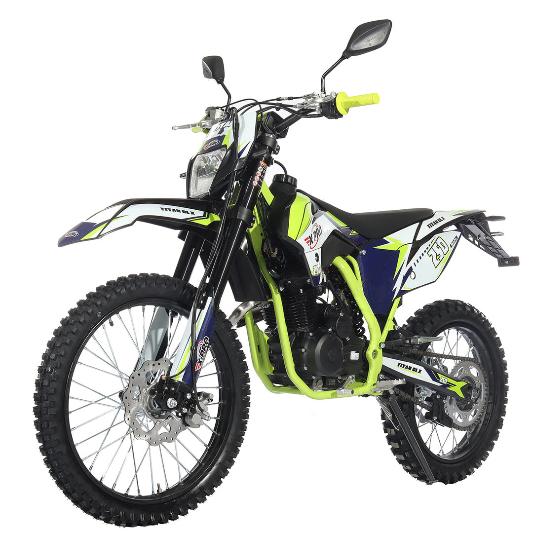 Free Shipping! X-PRO Titan 250 DLX 250cc Dirt Bike with All Lights and 5-Speed Manual Transmission,  Electric/Kick Start! Big 21in/18in Wheels! Zongshen Brand Engine!