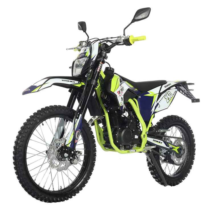 Free Shipping! X-PRO Titan 250 DLX 250cc Dirt Bike with All Lights and 5-Speed Manual Transmission,  Electric/Kick Start! Big 21in/18in Wheels! Zongshen Brand Engine!