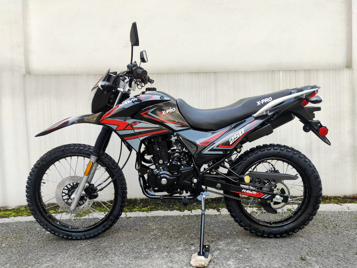 Free Shipping! X-PRO Hawk-X 250 DOT Street Legal Enduro Dirt Bike with Balance Shaft Engine and Full DOT Light! 21"/18" Wheels, Free Shipping!X-PRO Hawk-X 250 DOT Street Legal Enduro Dirt Bike with Balance Shaft Engine and Full DOT Light! 21"/18" Wheels