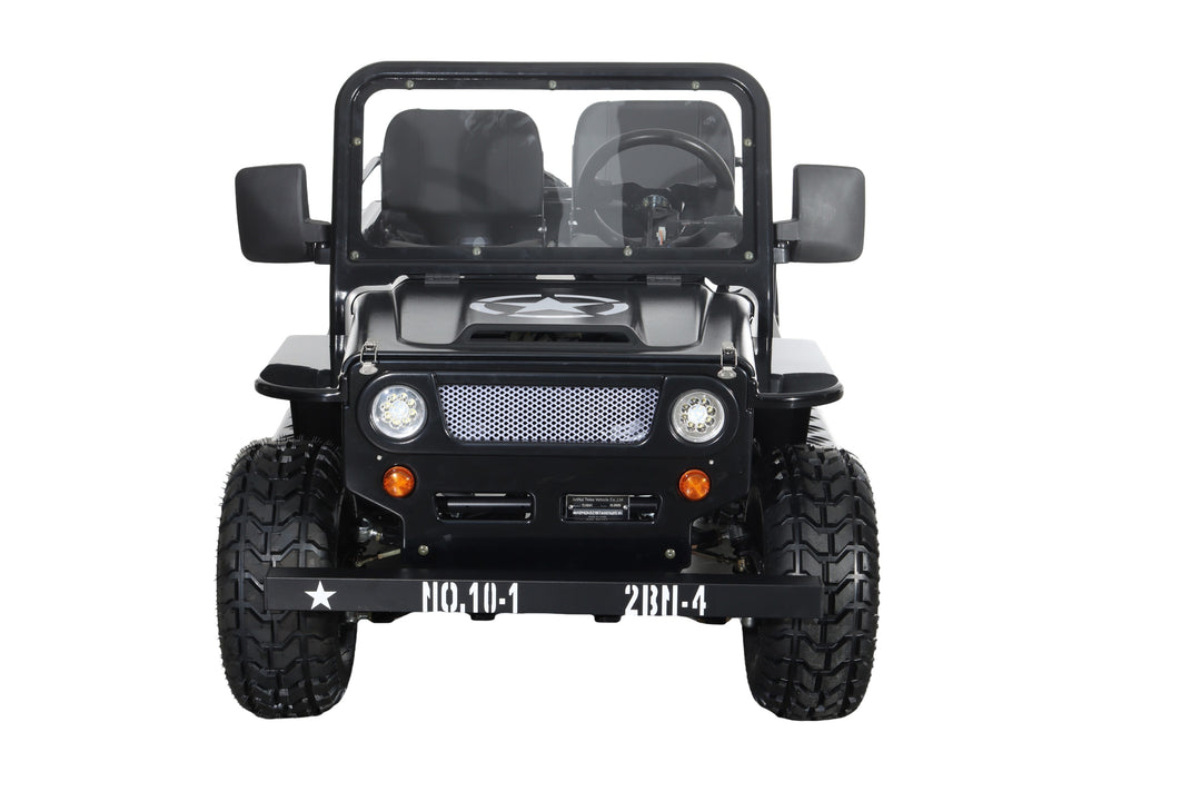 Free Shipping! X-PRO E-Ranger 3000W Peak Power 60V Electric Mini Jeep with Reverse and Disc Brake! LED Headlights, With Windshield and Spare Tire, Big 18" Aluminium Rim Wheels!