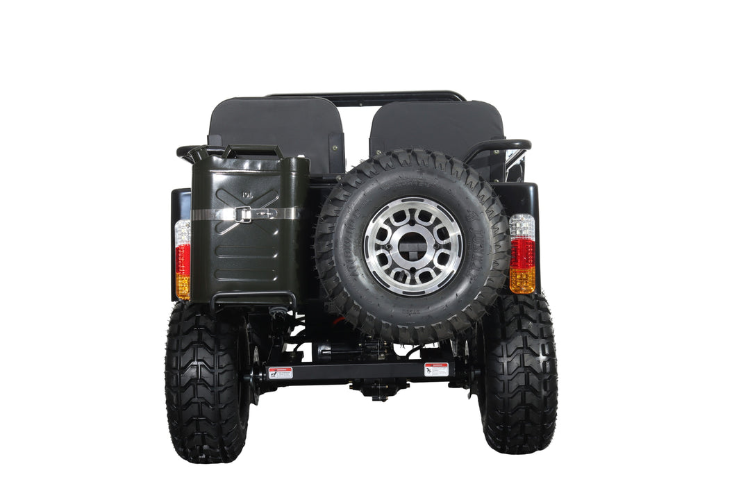 Free Shipping! X-PRO E-Ranger 3000W Peak Power 60V Electric Mini Jeep with Reverse and Disc Brake! LED Headlights, With Windshield and Spare Tire, Big 18" Aluminium Rim Wheels!