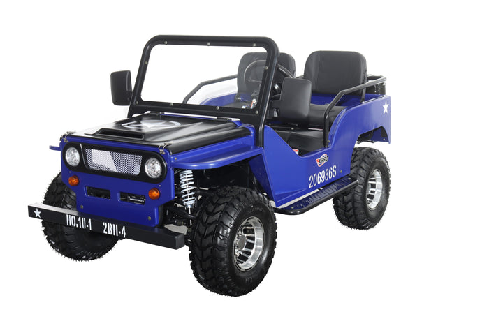 Free Shipping! X-PRO E-Ranger 3000W Peak Power 60V Electric Mini Jeep with Reverse and Disc Brake! LED Headlights, With Windshield and Spare Tire, Big 18" Aluminium Rim Wheels!