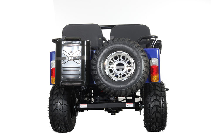 Free Shipping! X-PRO E-Ranger 3000W Peak Power 60V Electric Mini Jeep with Reverse and Disc Brake! LED Headlights, With Windshield and Spare Tire, Big 18" Aluminium Rim Wheels!