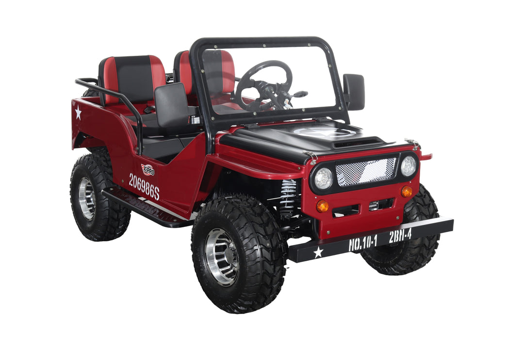 Free Shipping! X-PRO E-Ranger 3000W Peak Power 60V Electric Mini Jeep with Reverse and Disc Brake! LED Headlights, With Windshield and Spare Tire, Big 18" Aluminium Rim Wheels!