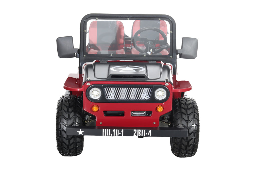 Free Shipping! X-PRO E-Ranger 3000W Peak Power 60V Electric Mini Jeep with Reverse and Disc Brake! LED Headlights, With Windshield and Spare Tire, Big 18" Aluminium Rim Wheels!
