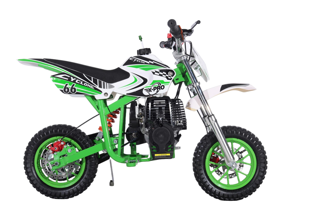 Free Shipping! X-PRO Cyclone 40cc Mini Dirt Bike With Hand Pull Start! Chain Drive, Disc Brakes!