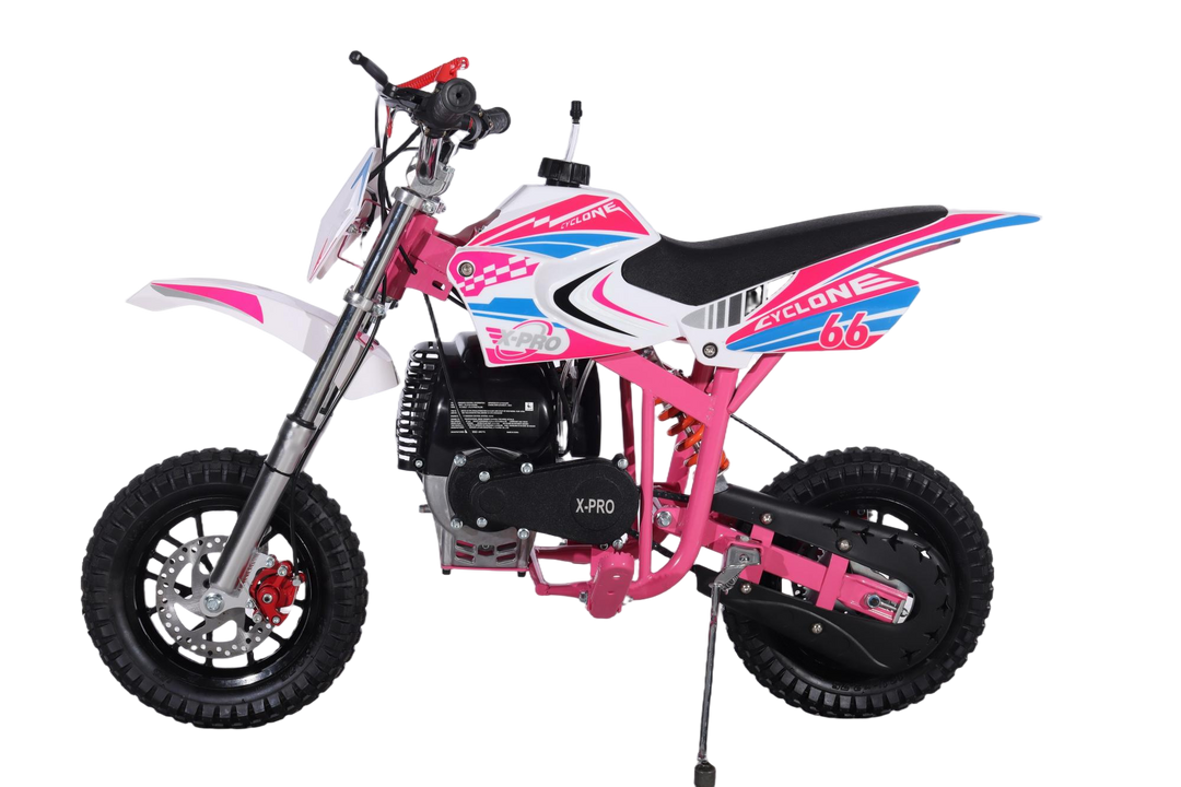 Free Shipping! X-PRO Cyclone 40cc Mini Dirt Bike With Hand Pull Start! Chain Drive, Disc Brakes!