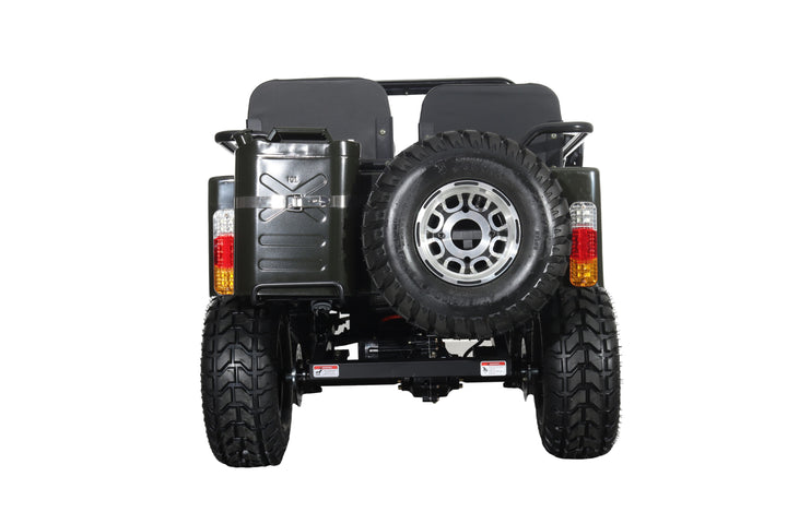Free Shipping! X-PRO E-Ranger 3000W Peak Power 60V Electric Mini Jeep with Reverse and Disc Brake! LED Headlights, With Windshield and Spare Tire, Big 18" Aluminium Rim Wheels!