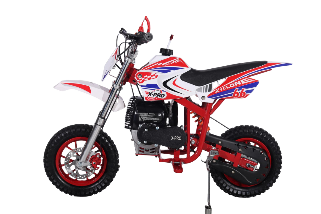 Free Shipping! X-PRO Cyclone 40cc Mini Dirt Bike With Hand Pull Start! Chain Drive, Disc Brakes!