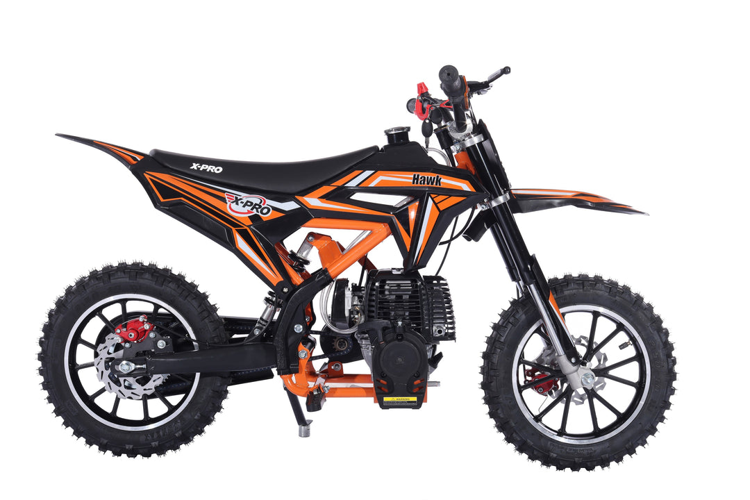 Free Shipping! X-Pro Brand New Hawk 40cc Gas Power Mini Pit Dirt Bike, 4 Stroke engine, Pull Start, 10in Wheels