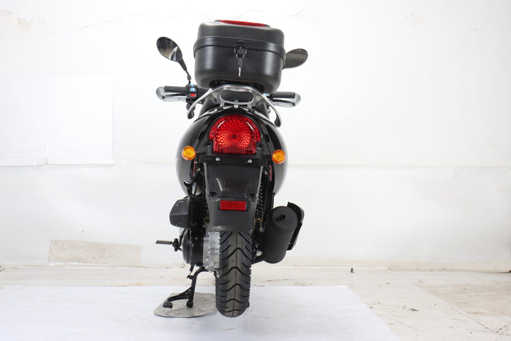 Free Shipping! X-PRO Oahu 50cc Moped Scooter with 10in Aluminum Wheels, Rear Trunk! Electric/Kick Start! Large Headlight!
