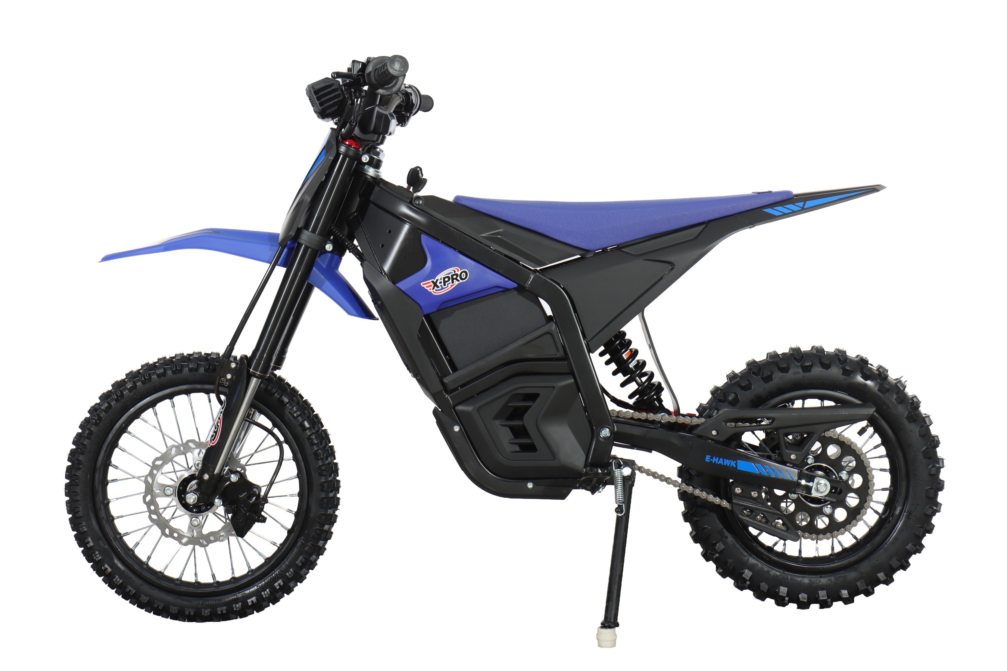 Free Shipping! X-PRO E-HAWK 3500W Peak Power 48V Teens Adults Electric Dirt Bike with Front LED Light! 14"/12" Wheels!