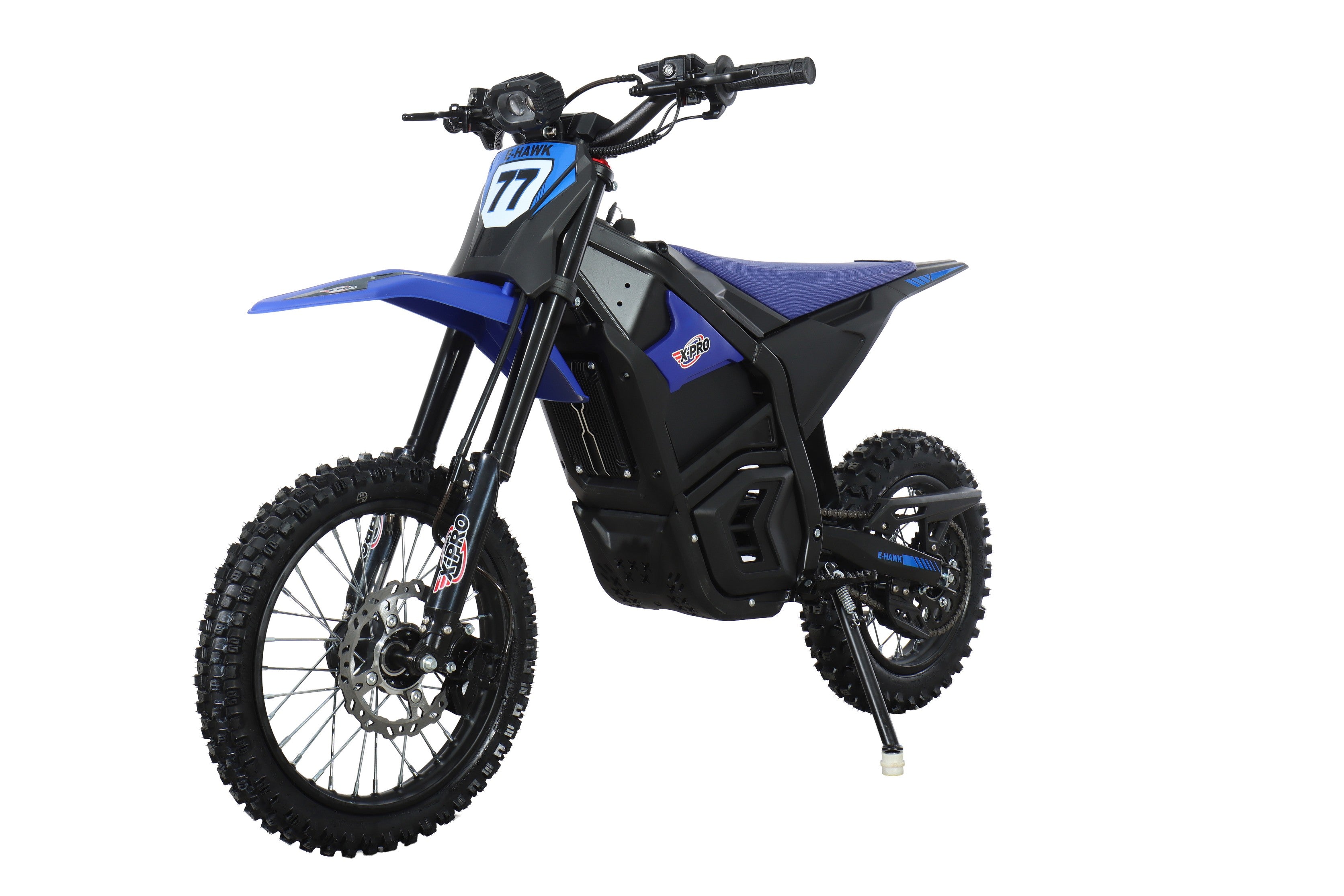 Free Shipping! X-PRO E-HAWK 3500W Peak Power 48V Teens Adults Electric Dirt Bike with Front LED Light! 14"/12" Wheels!