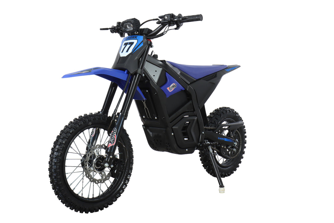 Free Shipping! X-PRO E-HAWK Electric Dirt Bike — 3500W Peak Mid-Drive Gearbox, 48V 23.5Ah, Up to 42+ MPH