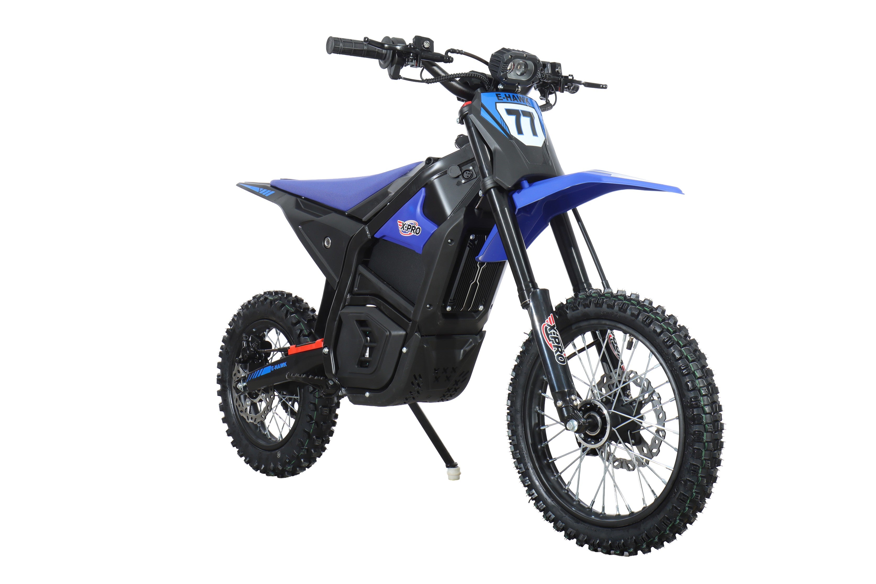 Free Shipping! X-PRO E-HAWK 3500W Peak Power 48V Teens Adults Electric Dirt Bike with Front LED Light! 14"/12" Wheels!