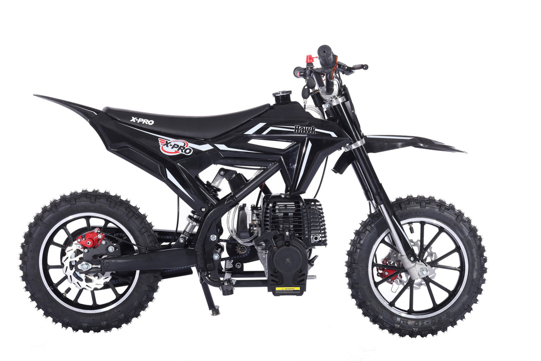 Free Shipping! X-Pro Brand New Hawk 40cc Gas Power Mini Pit Dirt Bike, 4 Stroke engine, Pull Start, 10in Wheels