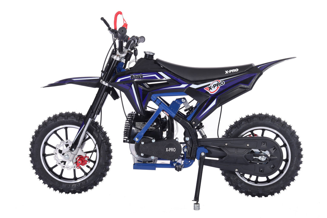 Free Shipping! X-Pro Brand New Hawk 40cc Gas Power Mini Pit Dirt Bike, 4 Stroke engine, Pull Start, 10in Wheels
