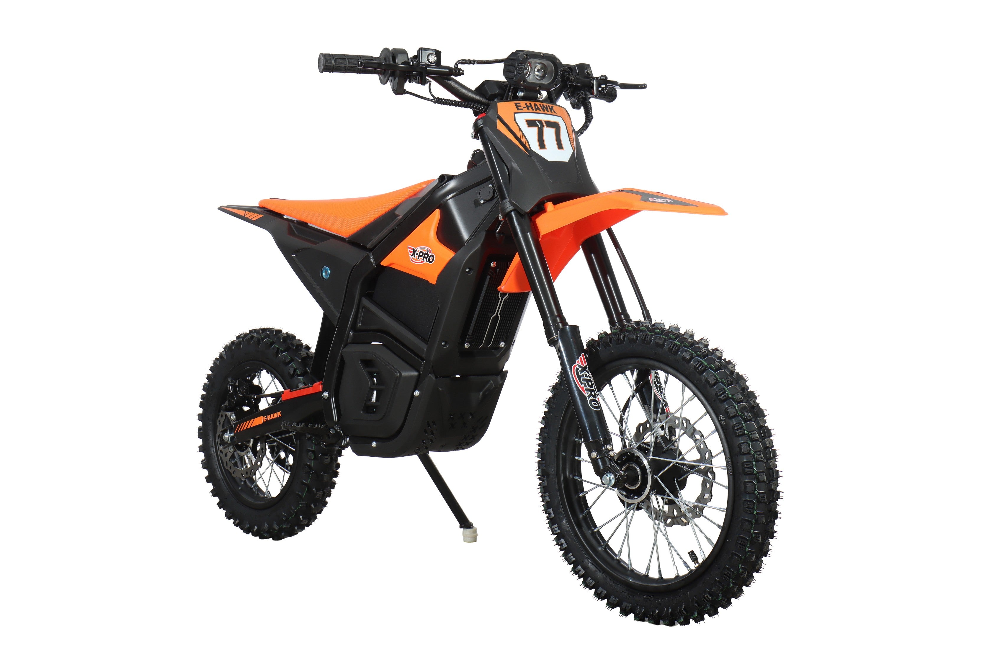 Free Shipping! X-PRO E-HAWK 3500W Peak Power 48V Teens Adults Electric Dirt Bike with Front LED Light! 14"/12" Wheels!
