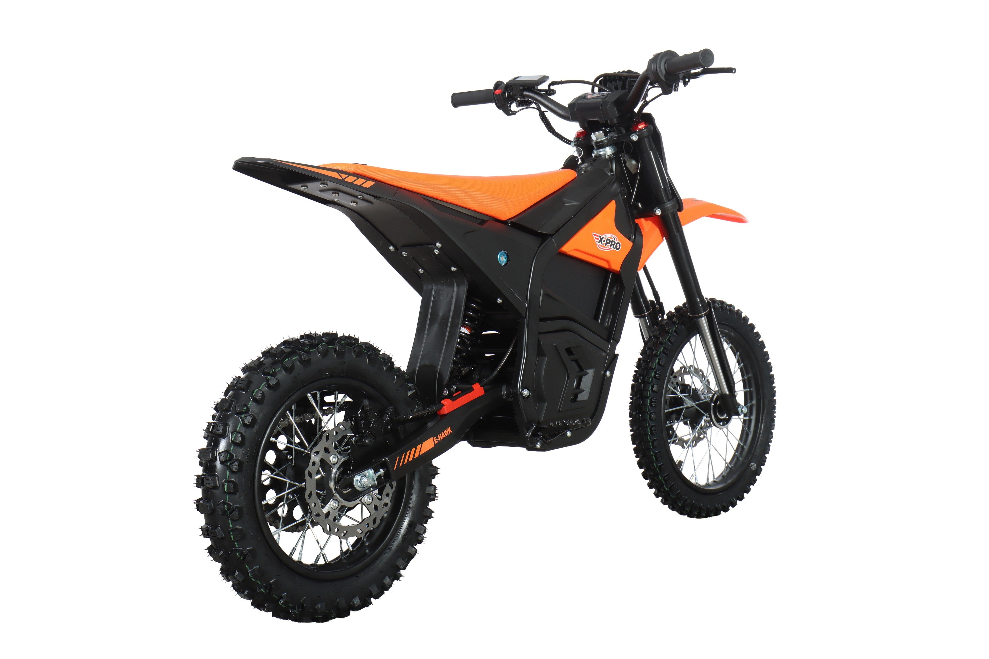 Free Shipping! X-PRO E-HAWK 3500W Peak Power 48V Teens Adults Electric Dirt Bike with Front LED Light! 14"/12" Wheels!