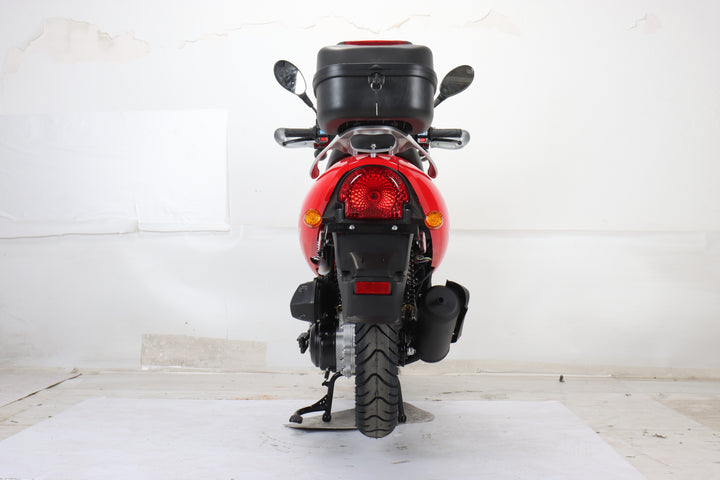 Free Shipping! X-PRO Oahu 50cc Moped Scooter with 10in Aluminum Wheels, Rear Trunk! Electric/Kick Start! Large Headlight!
