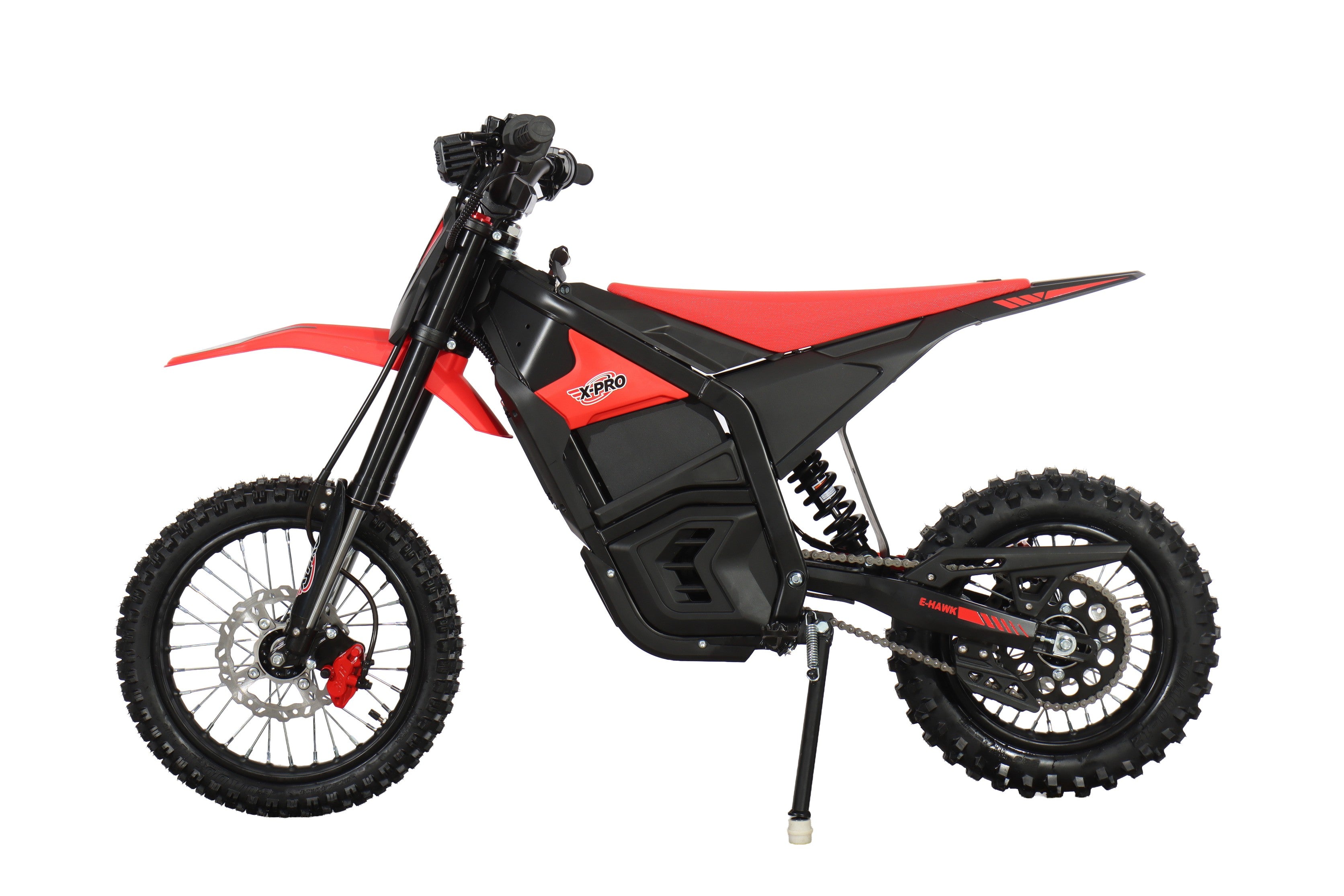 Free Shipping! X-PRO E-HAWK 3500W Peak Power 48V Teens Adults Electric Dirt Bike with Front LED Light! 14"/12" Wheels!