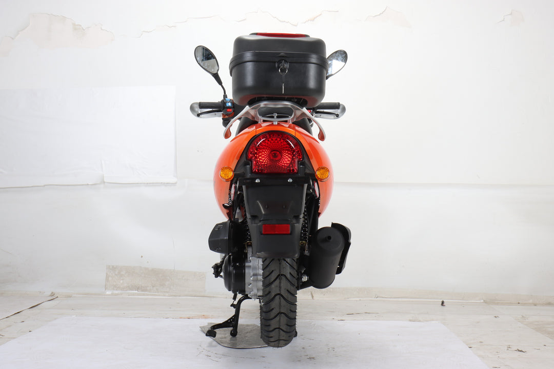 Free Shipping! X-PRO Oahu 50cc Moped Scooter with 10in Aluminum Wheels, Rear Trunk! Electric/Kick Start! Large Headlight!