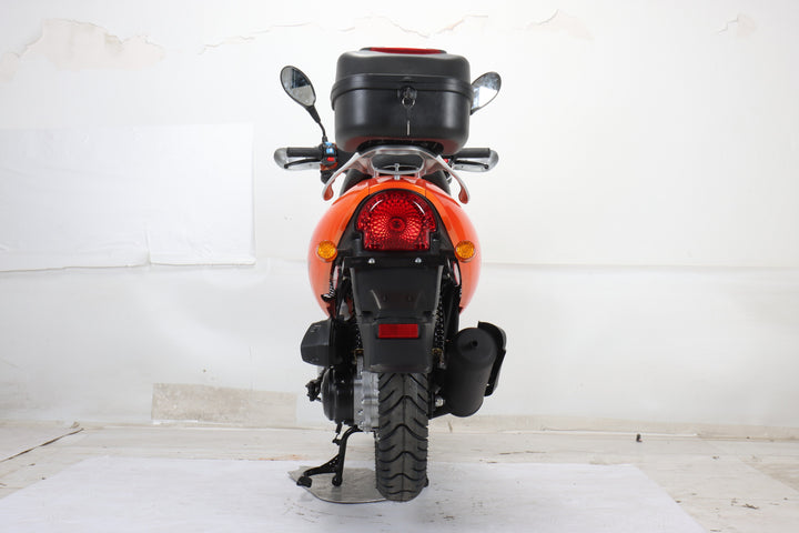 Free Shipping! X-PRO Oahu 50cc Moped Scooter with 10in Aluminum Wheels, Rear Trunk! Electric/Kick Start! Large Headlight!