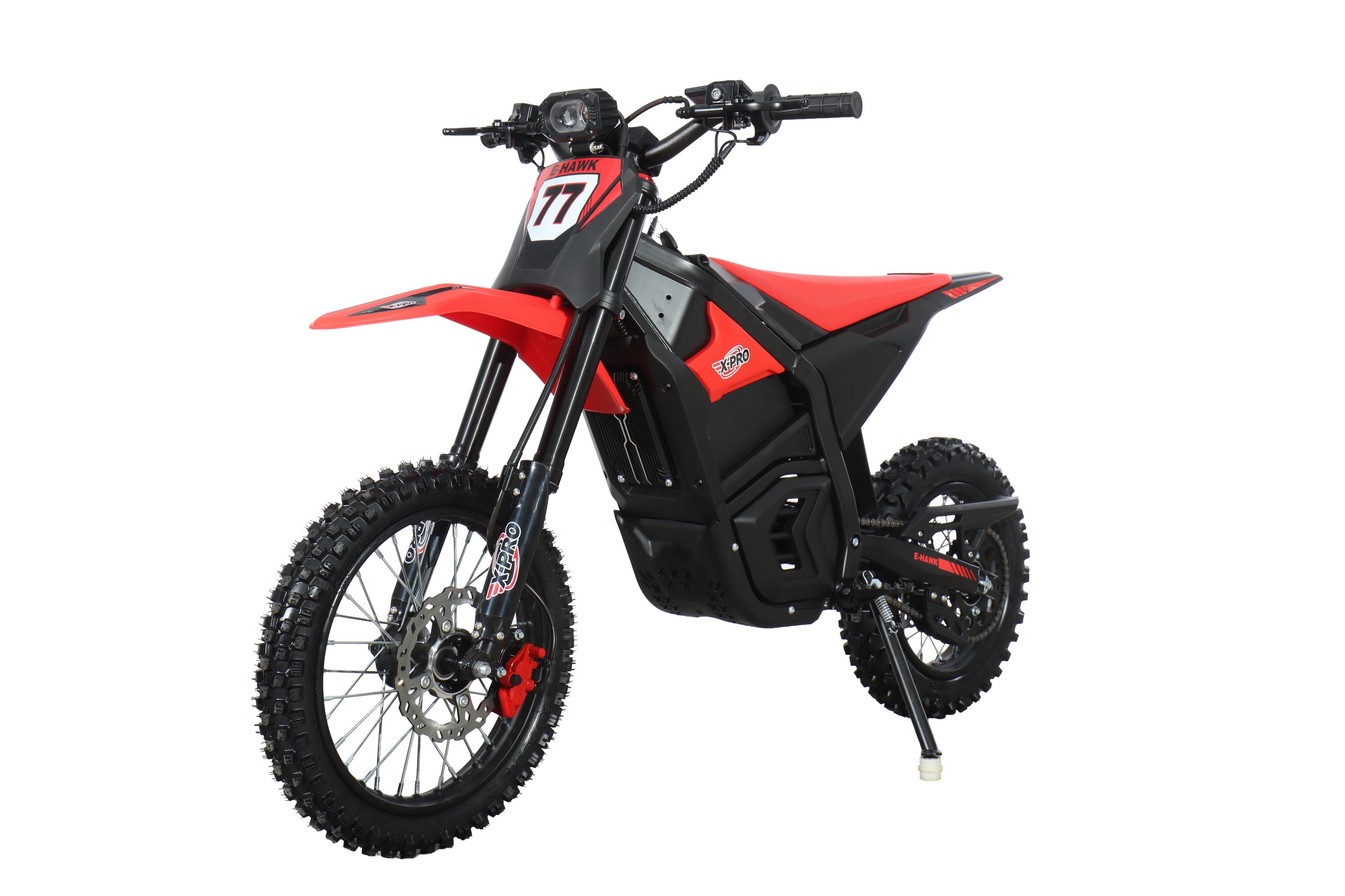 Free Shipping! X-PRO E-HAWK 3500W Peak Power 48V Teens Adults Electric Dirt Bike with Front LED Light! 14"/12" Wheels!