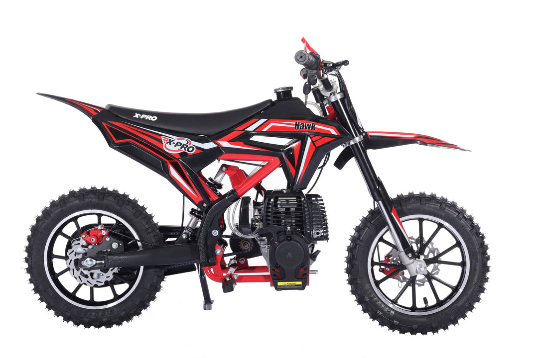 Free Shipping! X-Pro Brand New Hawk 40cc Gas Power Mini Pit Dirt Bike, 4 Stroke engine, Pull Start, 10in Wheels