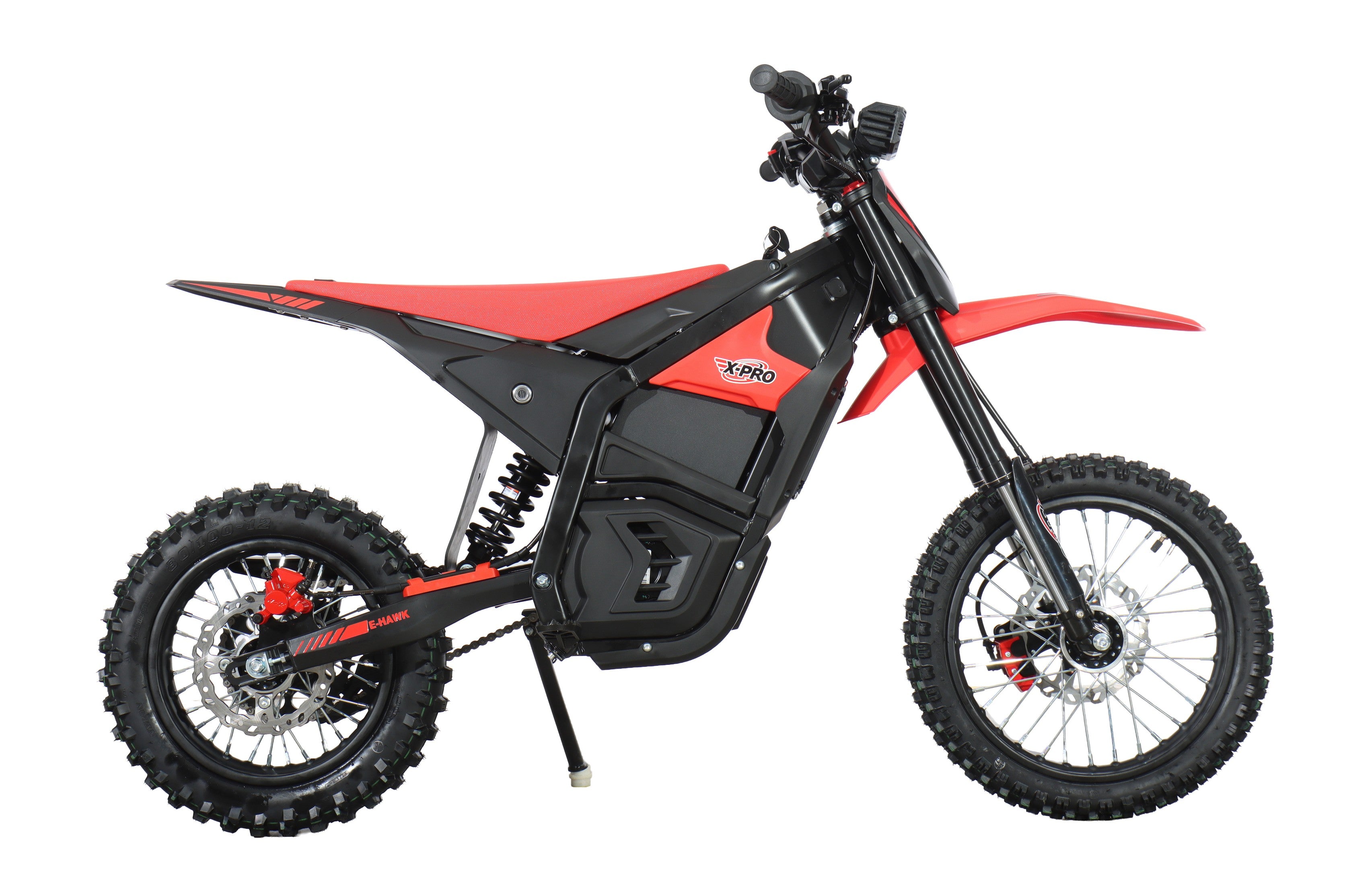 Free Shipping! X-PRO E-HAWK 3500W Peak Power 48V Teens Adults Electric Dirt Bike with Front LED Light! 14"/12" Wheels!