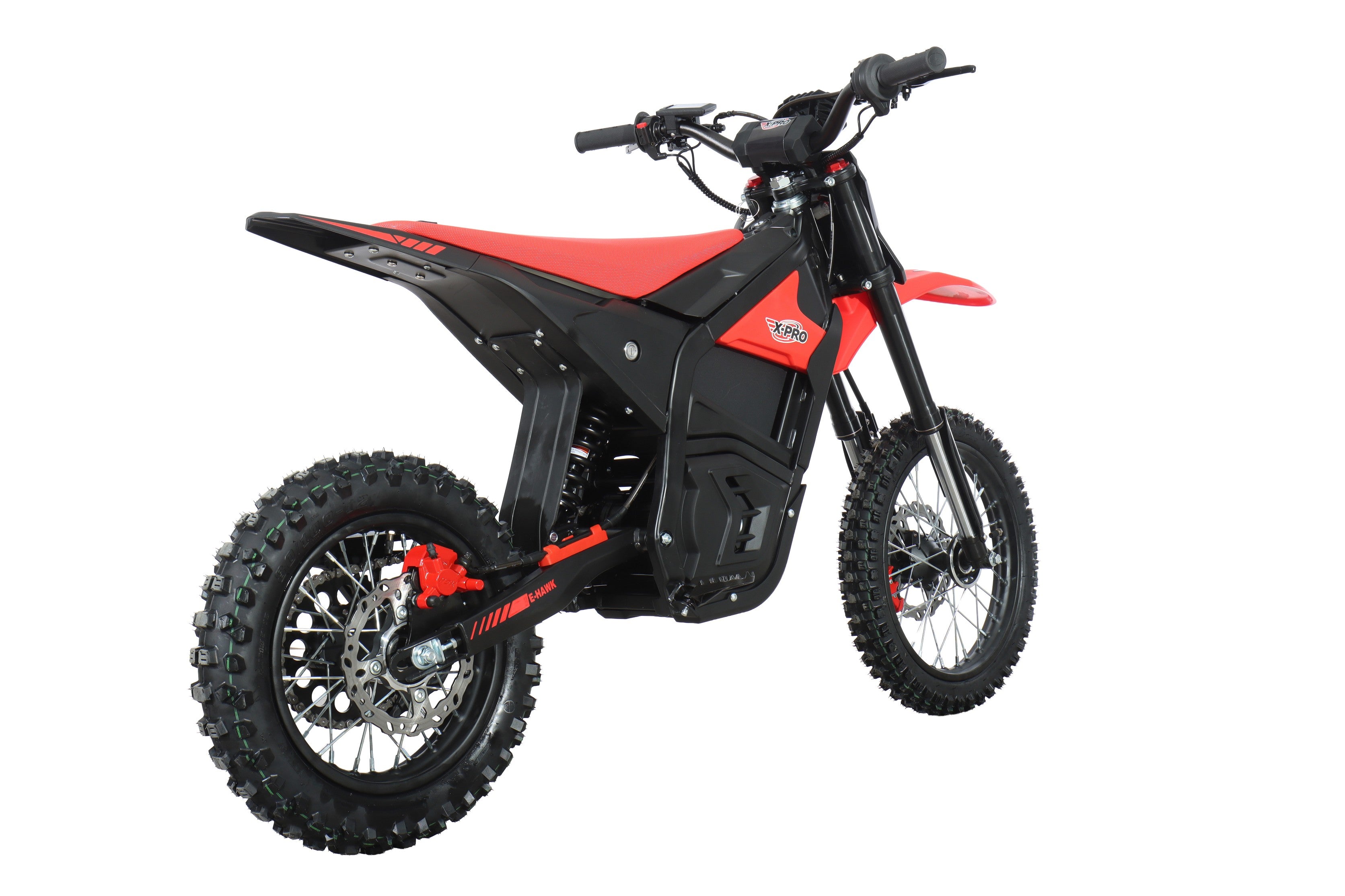 Free Shipping! X-PRO E-HAWK 3500W Peak Power 48V Teens Adults Electric Dirt Bike with Front LED Light! 14"/12" Wheels!