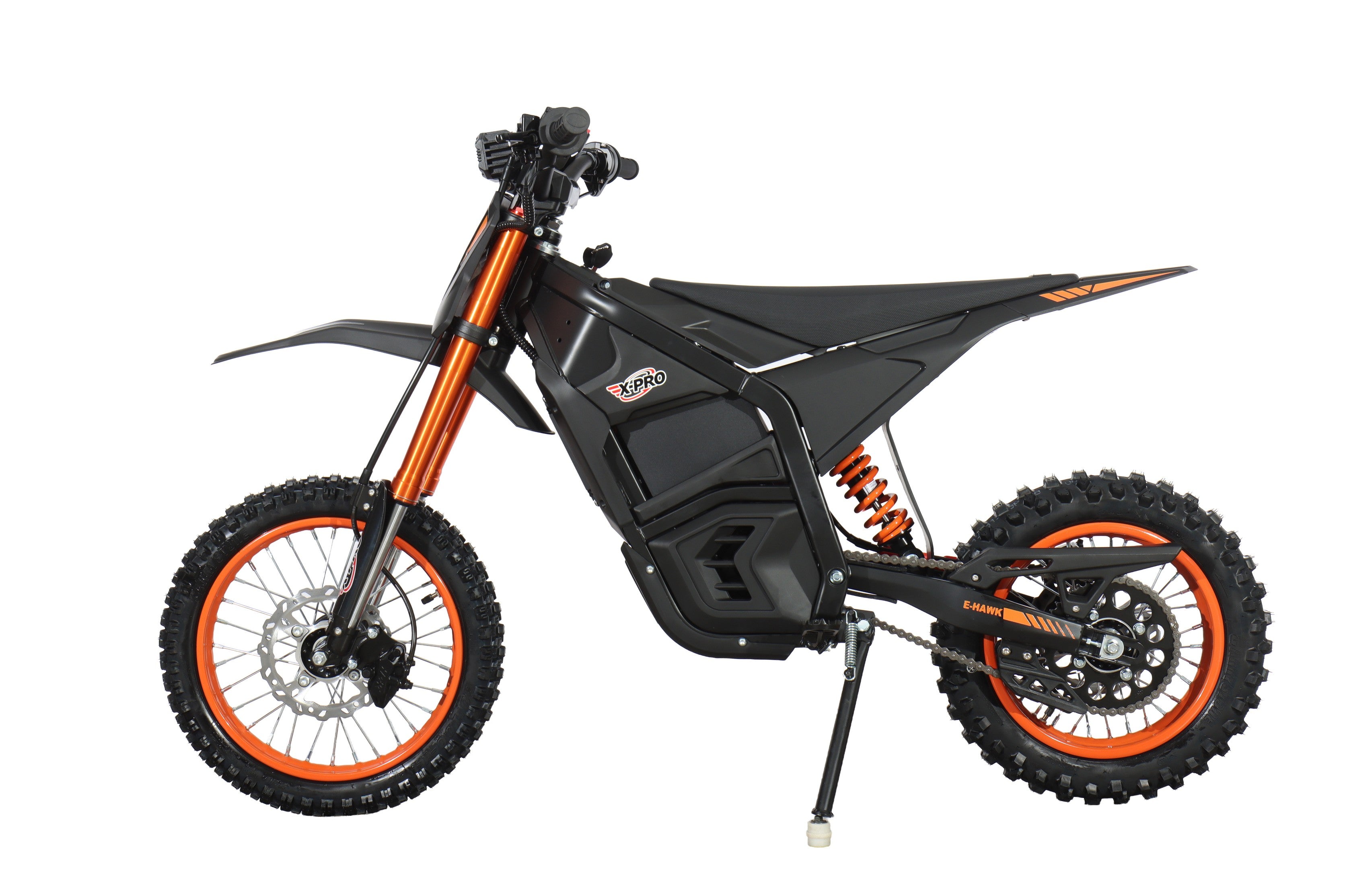 Free Shipping! X-PRO E-HAWK 3500W Peak Power 48V Teens Adults Electric Dirt Bike with Front LED Light! 14"/12" Wheels!