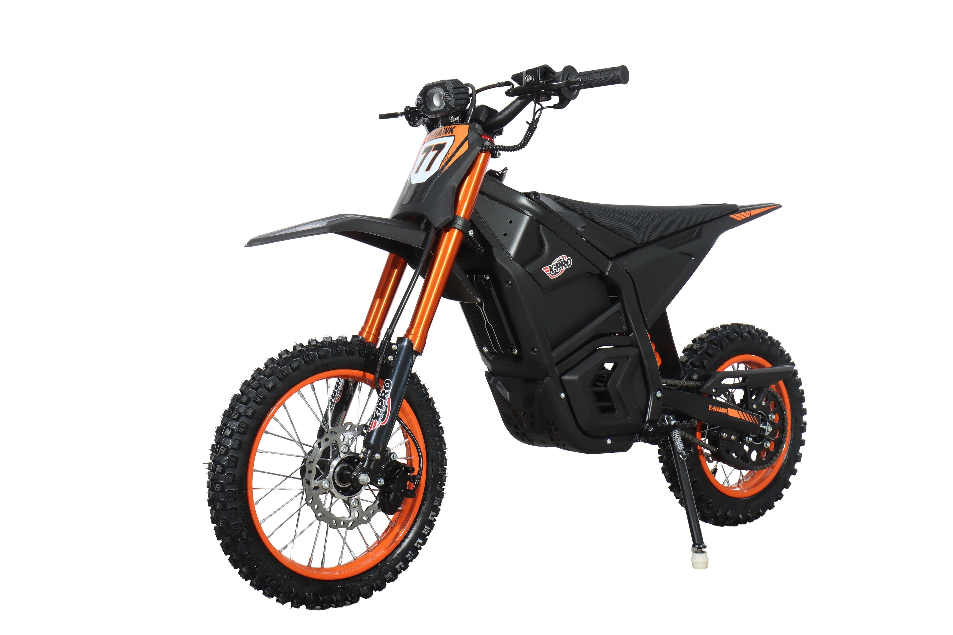 Free Shipping! X-PRO E-HAWK 3500W Peak Power 48V Teens Adults Electric Dirt Bike with Front LED Light! 14"/12" Wheels!