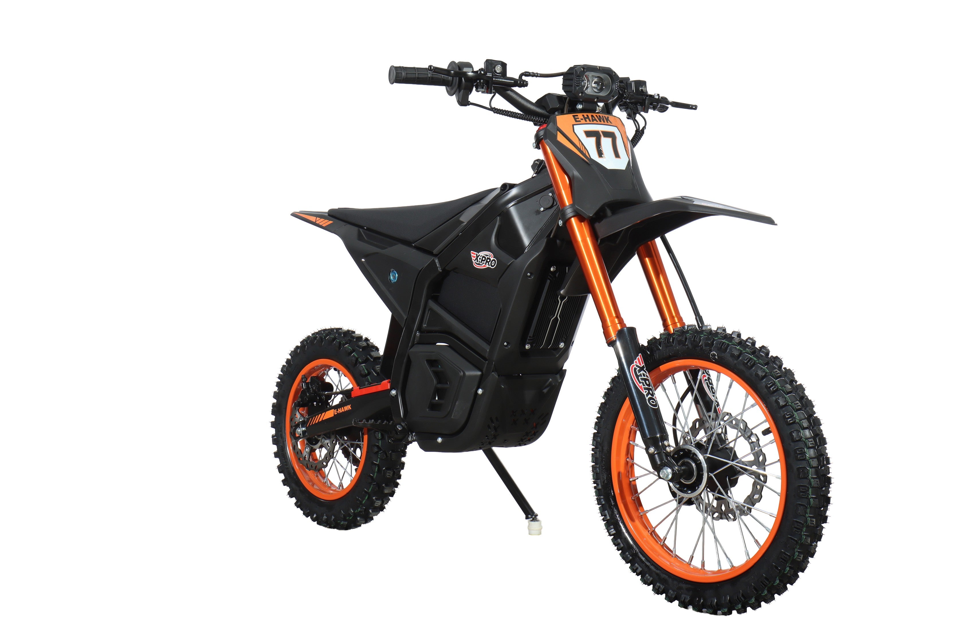 Free Shipping! X-PRO E-HAWK 3500W Peak Power 48V Teens Adults Electric Dirt Bike with Front LED Light! 14"/12" Wheels!