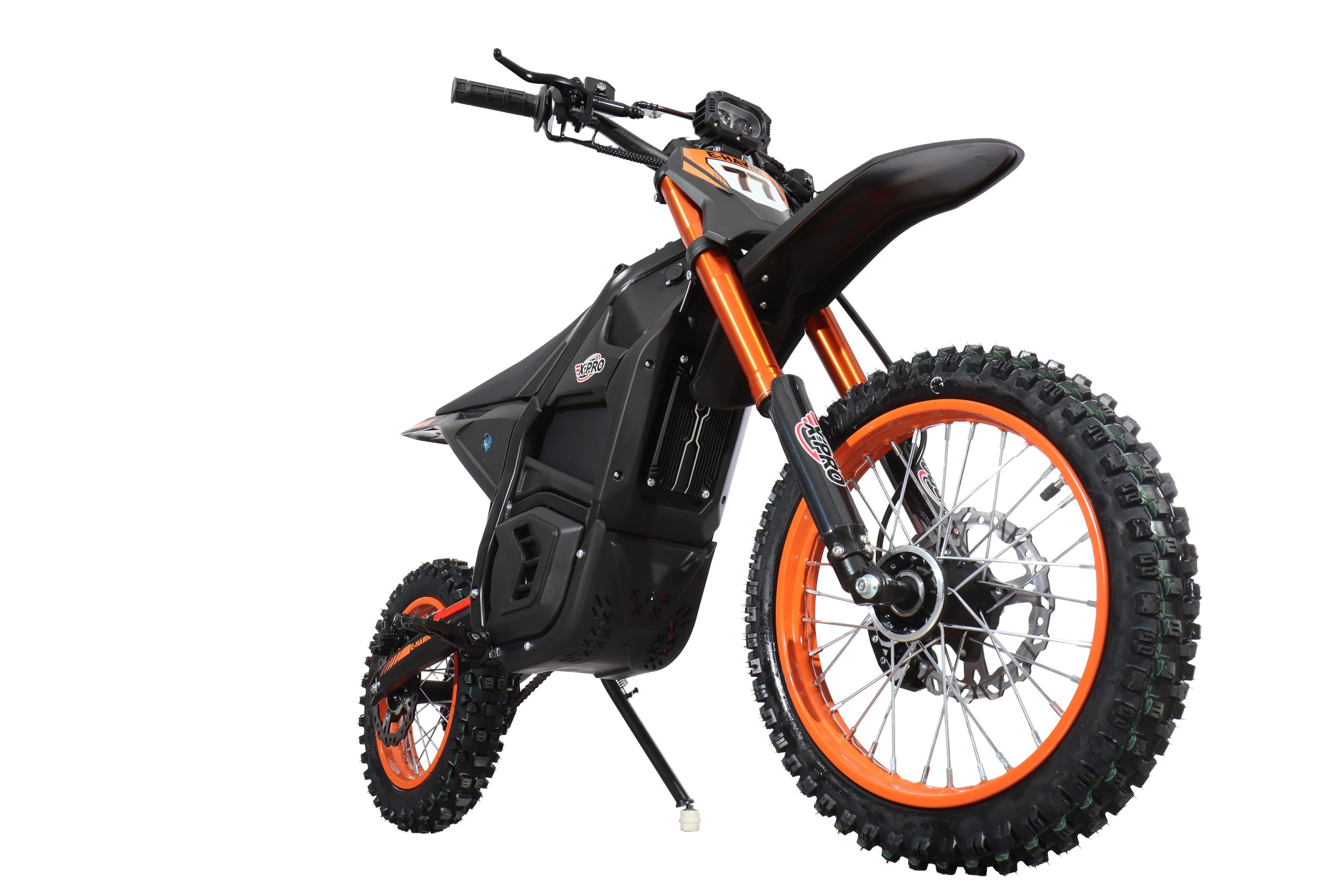 Free Shipping! X-PRO E-HAWK 3500W Peak Power 48V Teens Adults Electric Dirt Bike with Front LED Light! 14"/12" Wheels!