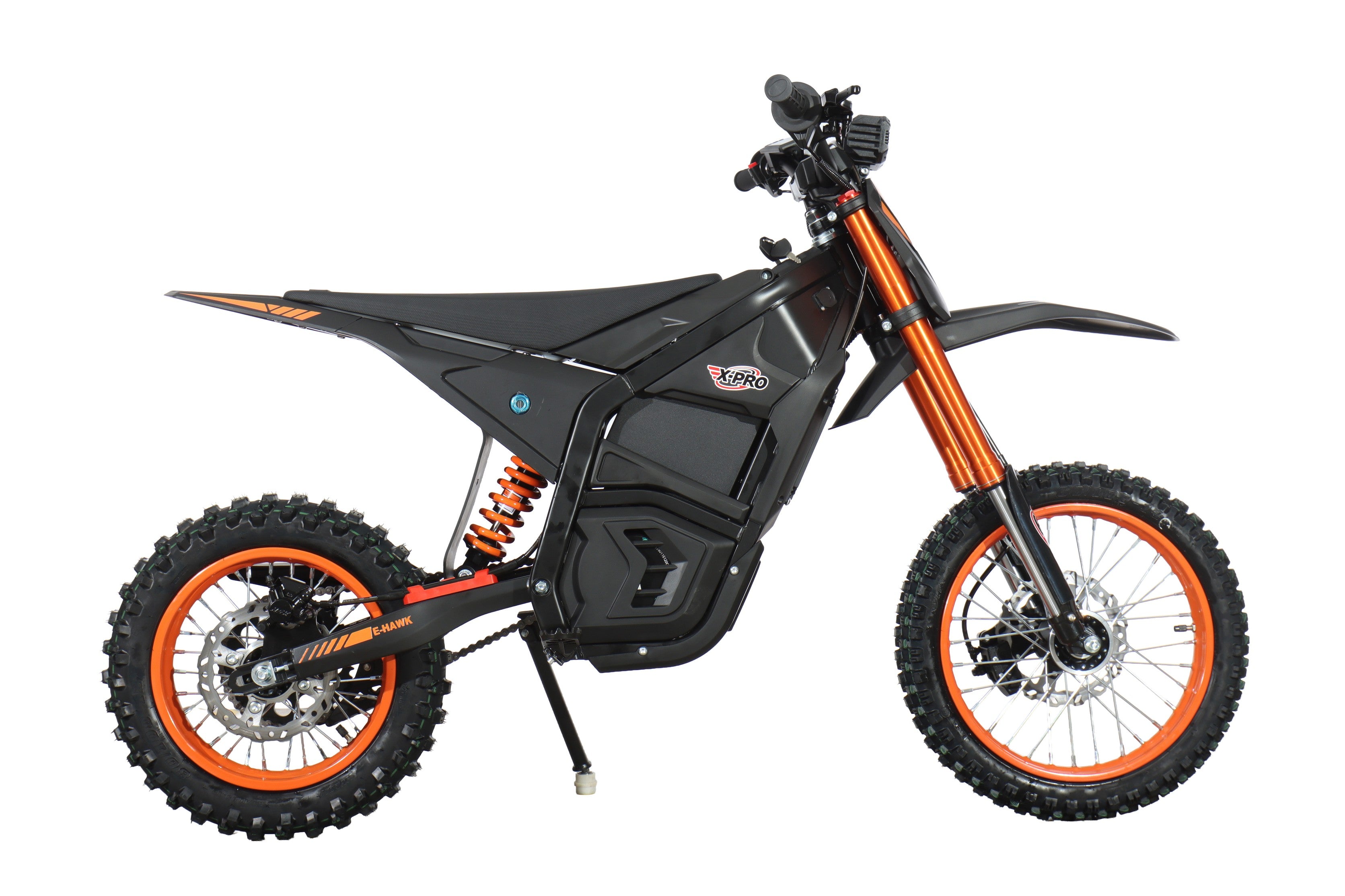 Free Shipping! X-PRO E-HAWK 3500W Peak Power 48V Teens Adults Electric Dirt Bike with Front LED Light! 14"/12" Wheels!