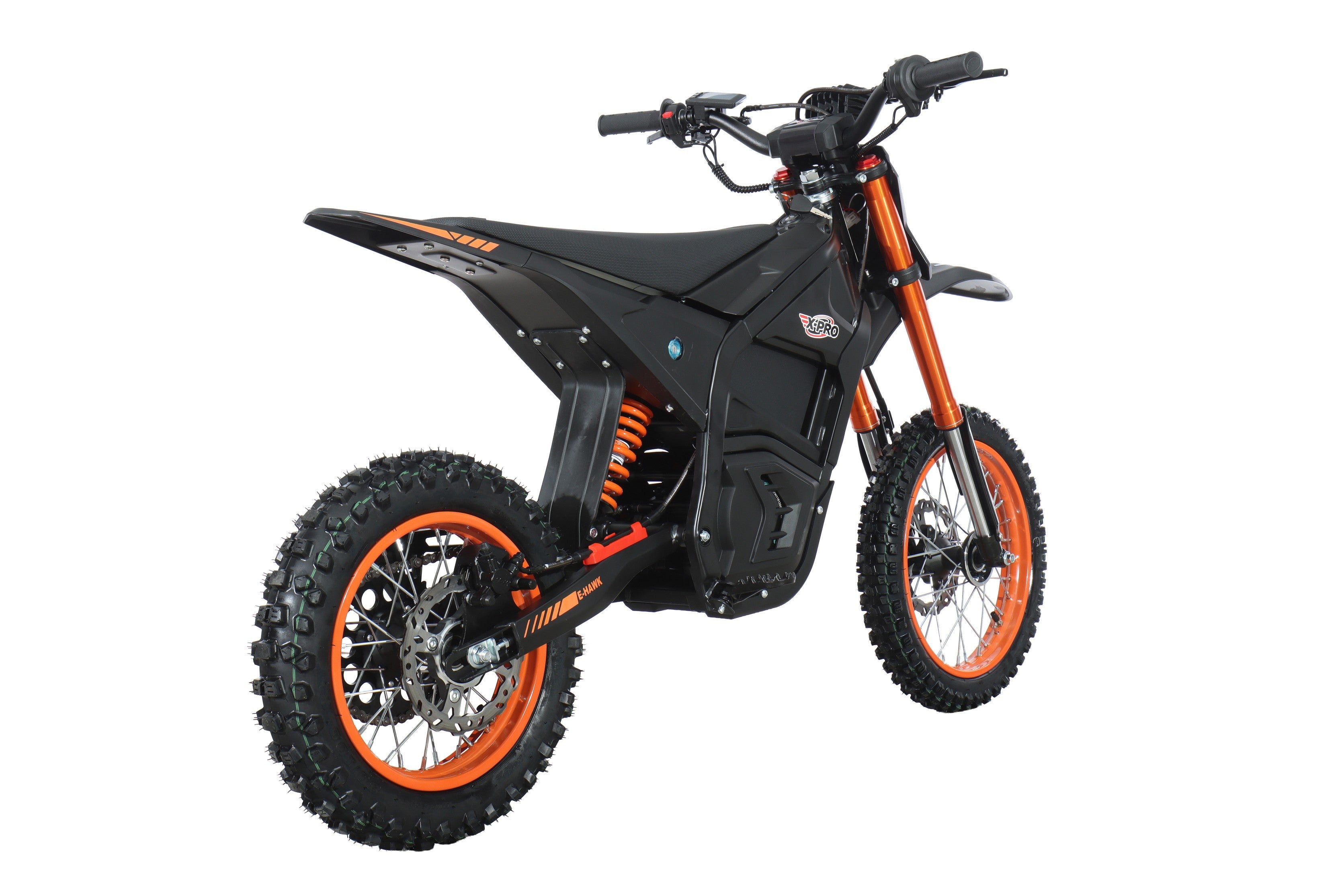 Free Shipping! X-PRO E-HAWK 3500W Peak Power 48V Teens Adults Electric Dirt Bike with Front LED Light! 14"/12" Wheels!