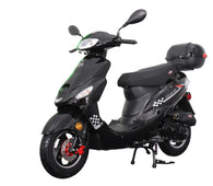 X-PRO Maui 50cc Moped Scooter with 10" Aluminum Wheels, Rear Trunk, Electric/Kick Start!