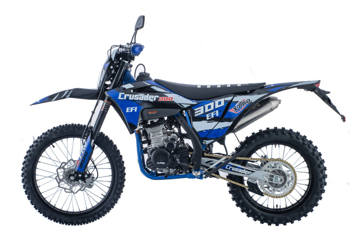 Free Shipping! X-PRO Crusader 300 EFI Dirt Bike with 6-Speed Manual Transmission, Electric Start! Big 21"/18" Wheels!