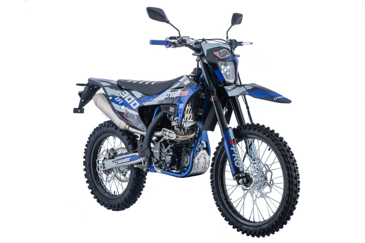 Free Shipping! X-PRO Crusader 300 EFI Dirt Bike with 6-Speed Manual Transmission, Electric Start! Big 21"/18" Wheels!