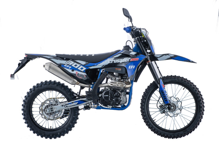 Free Shipping! X-PRO Crusader 300 EFI Dirt Bike with 6-Speed Manual Transmission, Electric Start! Big 21"/18" Wheels!