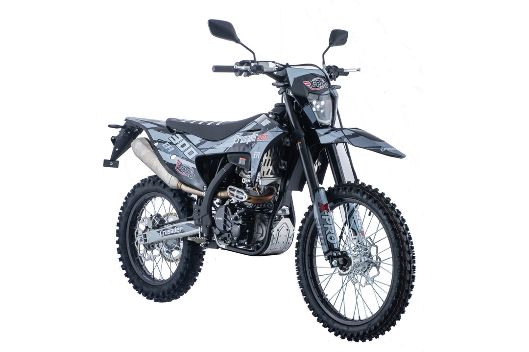 Free Shipping! X-PRO Crusader 300 EFI Dirt Bike with 6-Speed Manual Transmission, Electric Start! Big 21"/18" Wheels!
