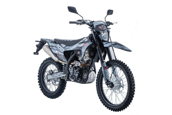 Free Shipping! X-PRO Crusader 300 EFI Dirt Bike with 6-Speed Manual Transmission, Electric Start! Big 21"/18" Wheels!