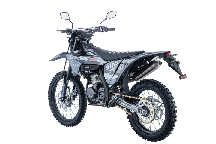 Free Shipping! X-PRO Crusader 300 EFI Dirt Bike with 6-Speed Manual Transmission, Electric Start! Big 21"/18" Wheels!