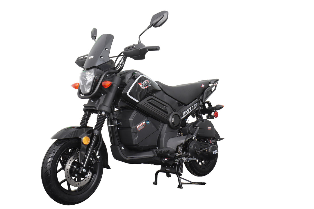 Free Shipping! X-PRO Navy 150 Motorcycle with Automatic Transmission, Electric/Kick Start! 12"/10" Aluminum Wheels!