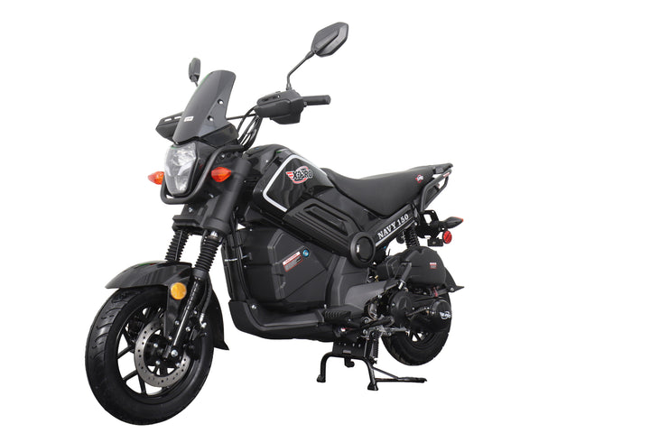 Free Shipping! X-PRO Navy 150 Motorcycle with Automatic Transmission, Electric/Kick Start! 12"/10" Aluminum Wheels!